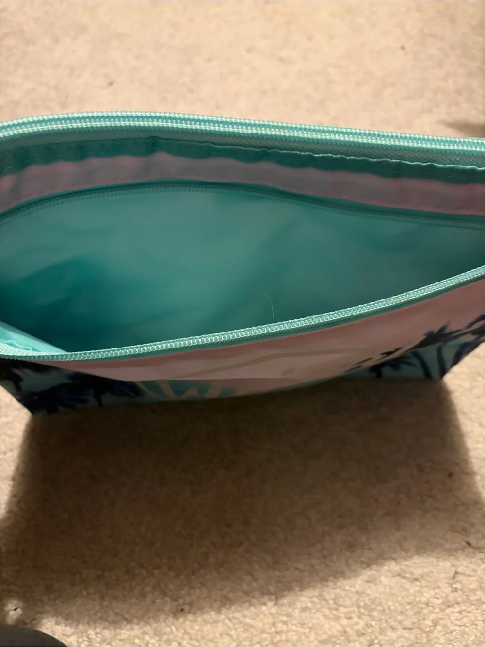 Justice Pink and Teal 'Tropical Vibes' Pouch